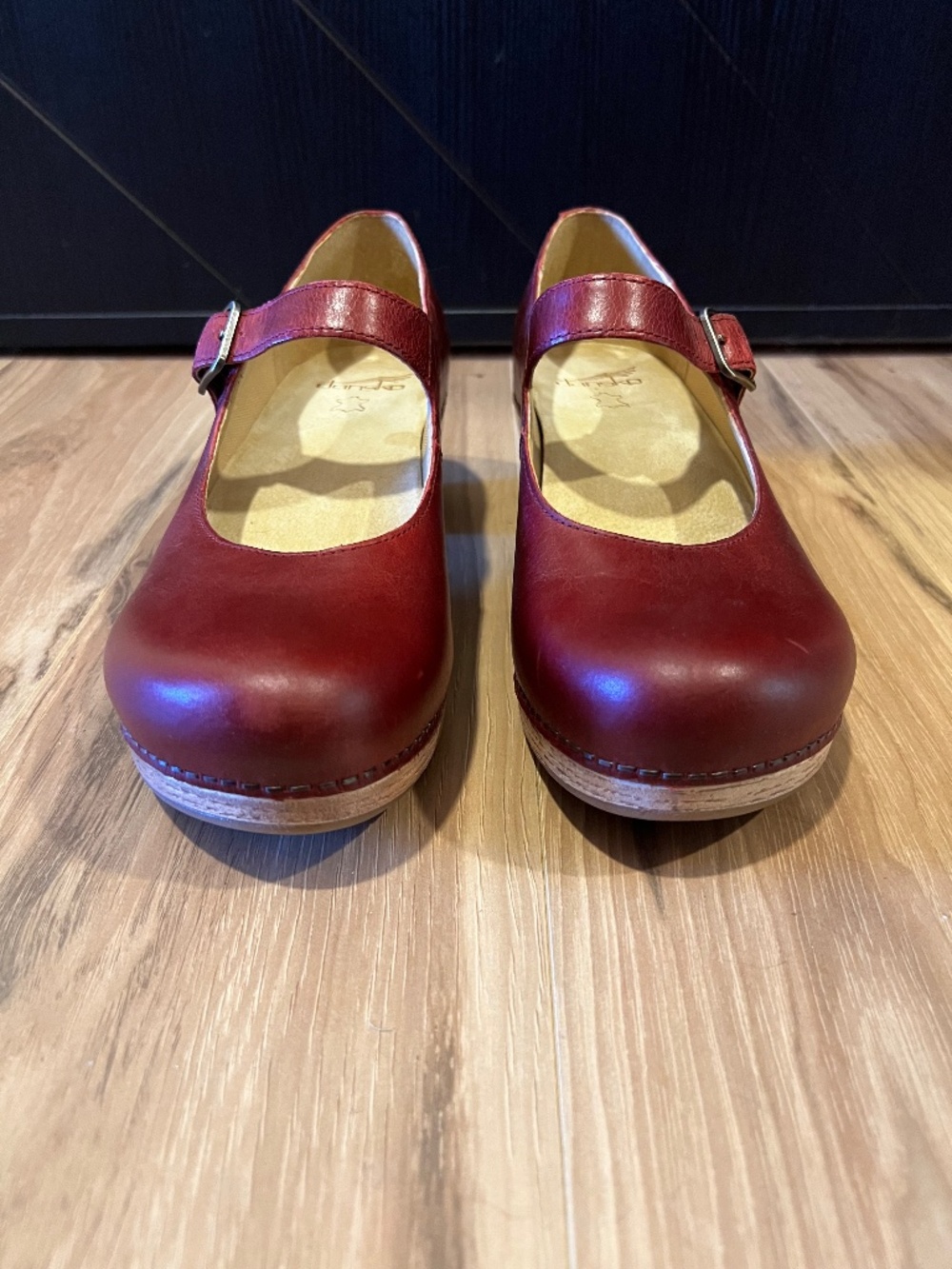 Dansko Women's XP 2.0 Mary Jane Clogs - Red Leather- Size 39